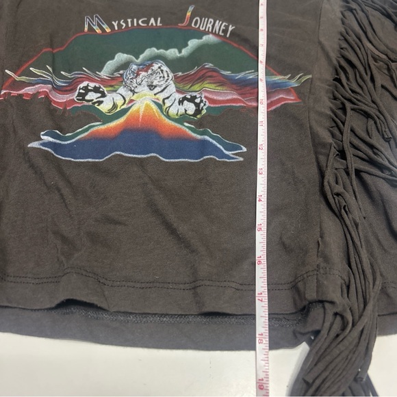 Cropped vintage fringe t-shirt. Mystical Journey. Western grunge fringe style - Picture 8 of 8
